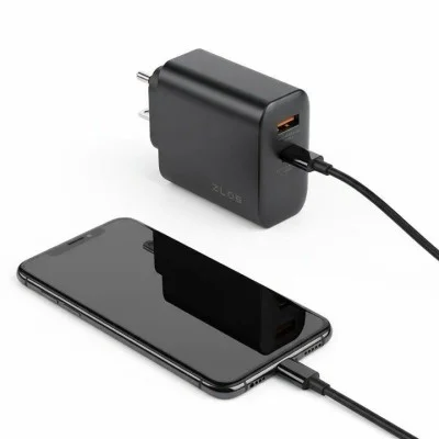 Zlos 45W Gan Fast Charger Two Ports - Black